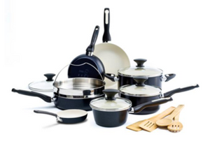 50 Year GreenPan Rio Ceramic Non-Stick 16-Piece Cookware Set