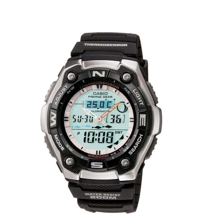 10 Year Sports Gear Watch with Fishing Mode and Moon Data