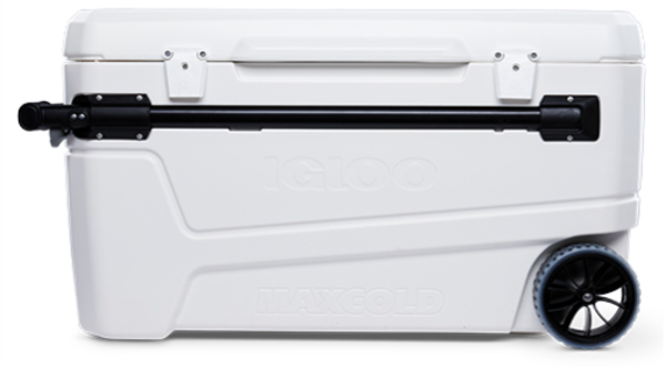 35 Year Igloo Sunset Glide 110qt Roller Cooler